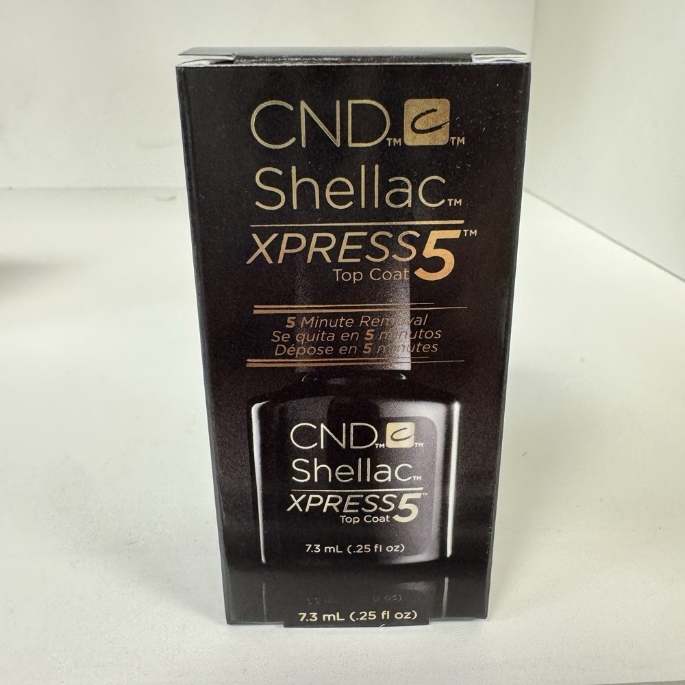 CND Shellac express 5 Top Coat .25oz / 7.3ml Old Packaging Small Size